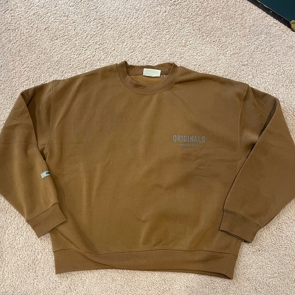 ORIGINALS Oversized Fleece Brown Crew Neck Sweatshirt - Picture 12 of 12